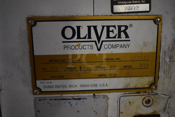 Oliver 702-N Metal Commercial Countertop Bagel Bun Slicer. 115 Volts, 1 Phase. 14x33x25. Tested and Working! - Image 4 of 6