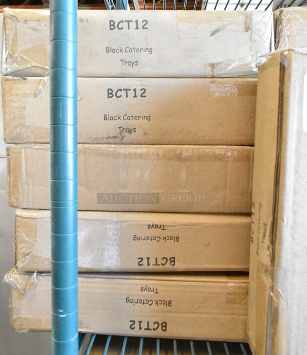 11 Boxes of 25 BRAND NEW SCRATCH AND DENT! Win Sone BCT12 Round Plastic Catering Tray - 12". 11 Times Your Bid!  - Image 3 of 5