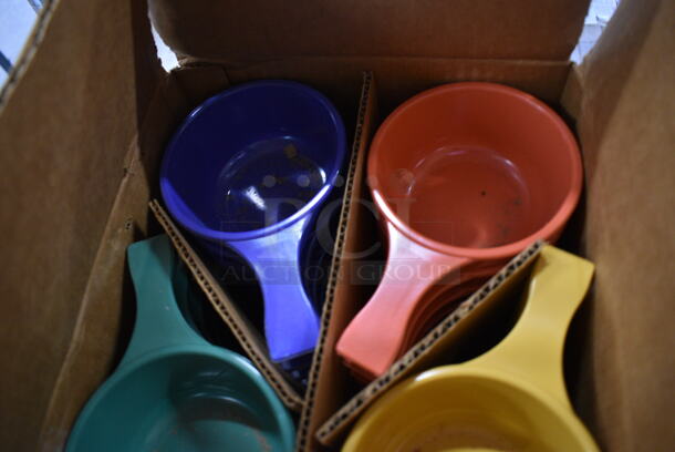 24 BRAND NEW IN BOX! Prolon Multi Colored Poly Handled Soup Mugs. 6.5x4x2. 24 Times Your Bid! - Image 2 of 3