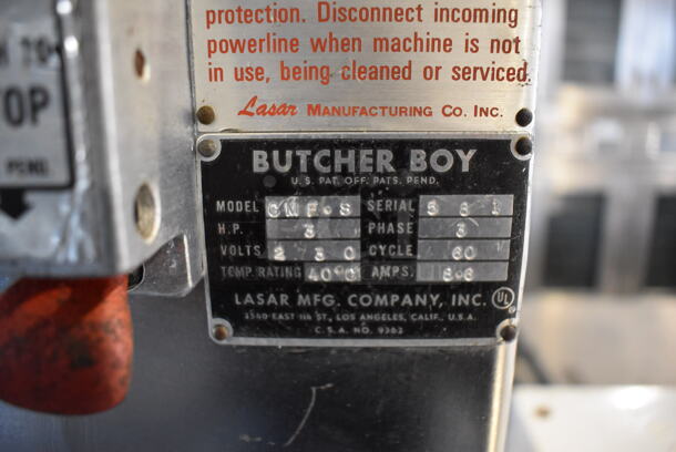 Butcher Boy CMF-S Stainless Steel Commercial Floor Style Compact Frozen Meat Flaker on Commercial Casters. 230 Volts, 3 Phase. 27x25x73 - Image 5 of 9