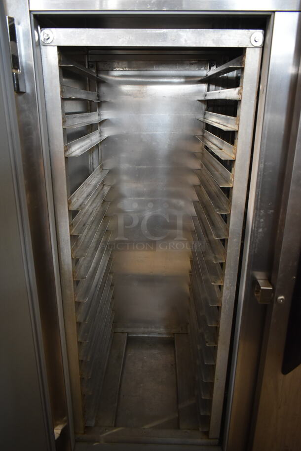 Victory VF-2 Stainless Steel Commercial 2 Door Reach In Freezer w/ Metal Pan Rack on Commercial Casters. 115 Volts, 1 Phase. Tested and Working! - Image 5 of 7