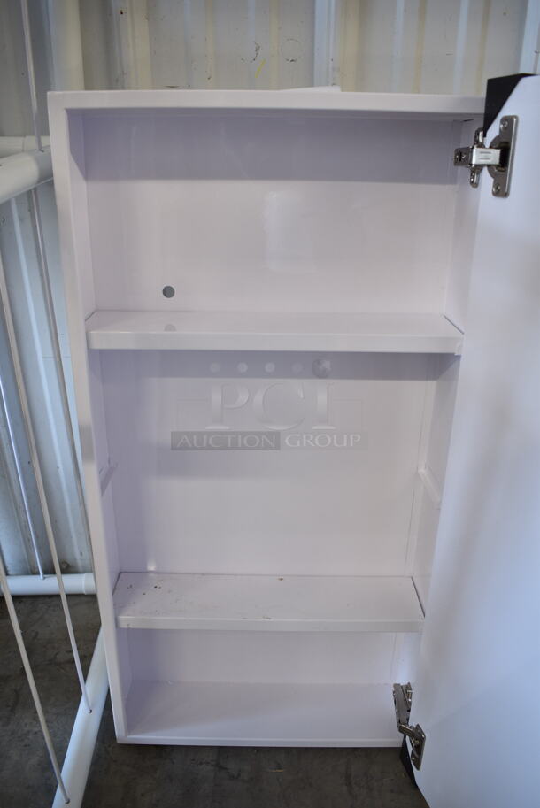 BRAND NEW SCRATCH AND DENT! 2022 Wall Mount Mirror Cabinet.  - Image 7 of 9