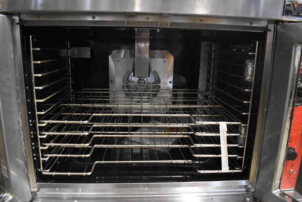 BRAND NEW! Vulcan Model VC4GD-21D150K Stainless Steel Commercial Propane Gas Powered Full Size Convection Oven w/ View Through Doors, Metal Oven Racks and Thermostatic Controls. 40.5x34x31 - Image 5 of 6