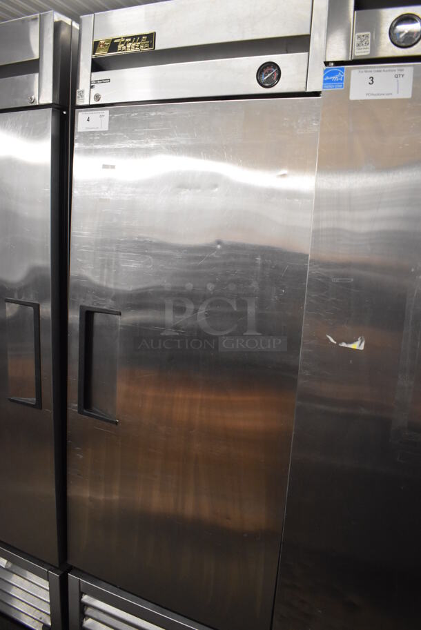 2013 True T-23F ENERGY STAR Stainless Steel Commercial Single Door Reach In Freezer w/ Poly Coated Racks on Commercial Casters. 115 Volts, 1 Phase. 27x30x83.5. Tested and Working! - Image 2 of 6
