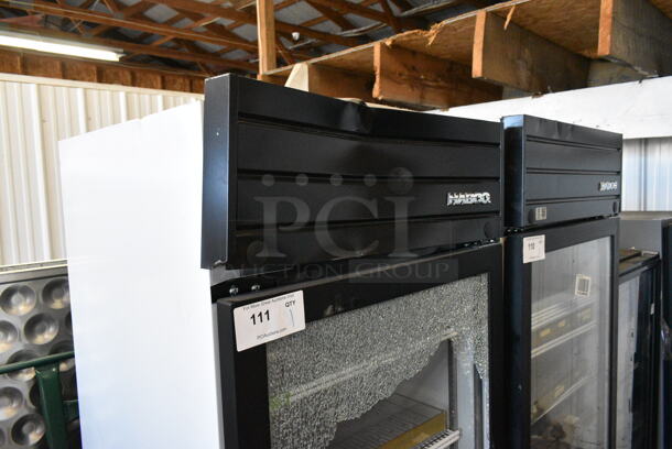2019 Habco SE18 Metal Commercial Single Door Reach In Cooler Merchandiser w/ Poly Coated Racks. See Pictures for Broken Glass. 115 Volts, 1 Phase. Tested and Working! - Image 2 of 6