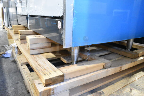 BRAND NEW! 2023 Garland G60-6G24CR Stainless Steel Commercial Floor Style Natural Gas Powered 6 Burner Range w/ Right Side Flat Top Griddle, 2 Ovens, Over Shelf and Back Splash. - Image 9 of 12