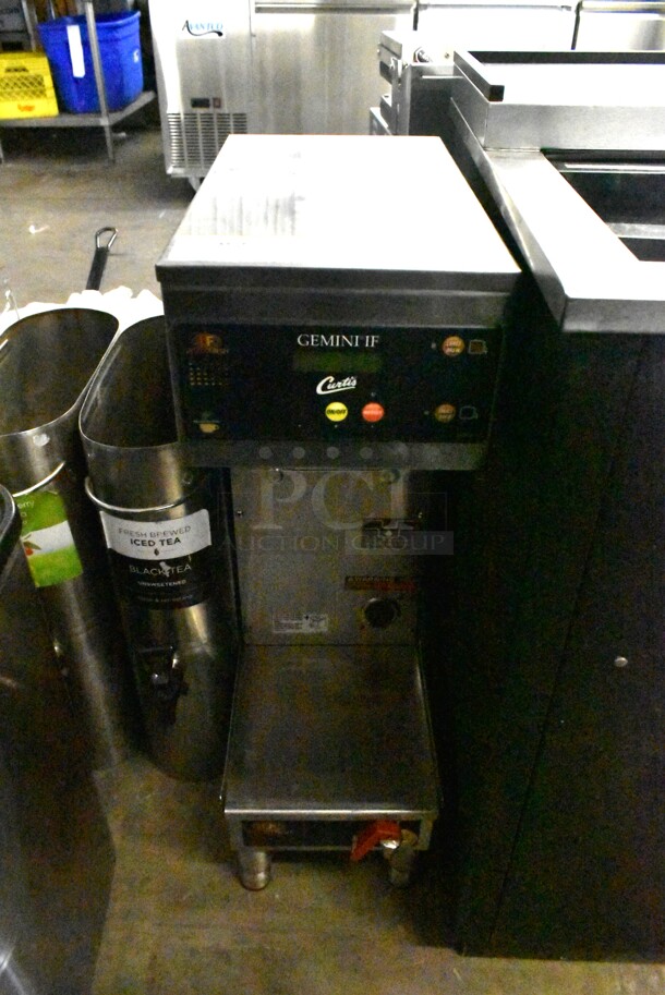 Curtis GEMSIF10A2419 Stainless Steel Commercial Countertop Coffee Machine w/ Hot Water Dispenser. 220 Volts, 1 Phase.  - Image 1 of 4