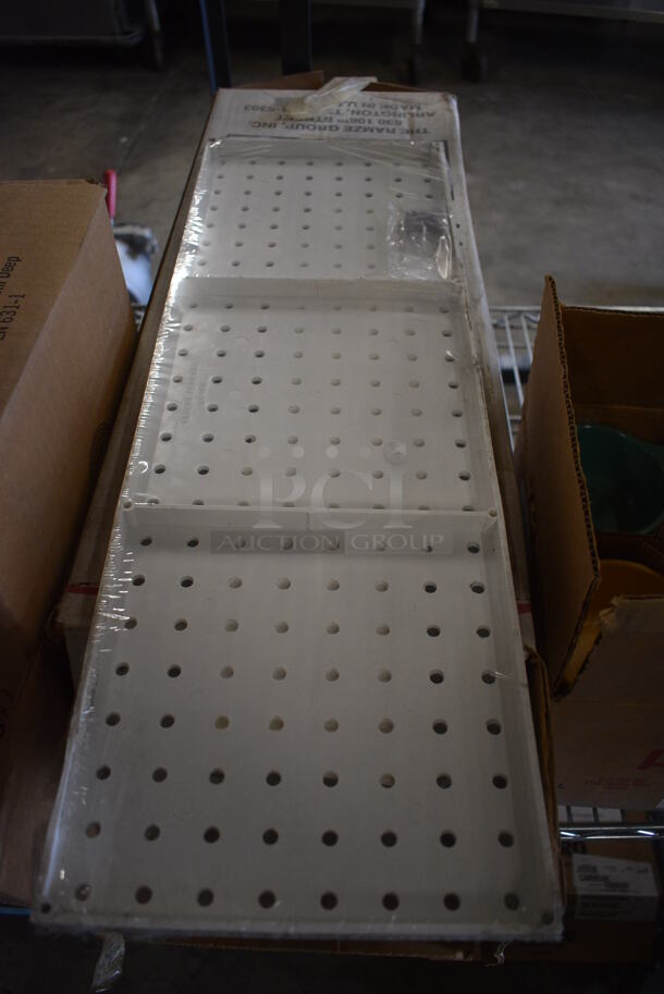 7 White Poly Shelves. 8.25x24x1. 7 Times Your Bid!