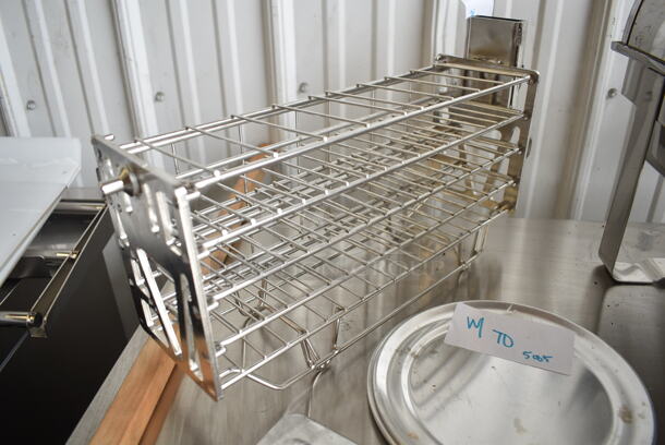 BRAND NEW SCRATCH AND DENT! Lot of Various Items Including Vollrath 47709 Steak Weight, Frymaster 8130188 Npl,Drn 1-1/4 X 9.67 60 Deg, CX17M2 Grill Brush, Round Metal Pizza Pan, Metal Fry Basket.  - Image 3 of 10
