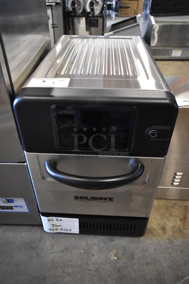 BRAND NEW SCRATCH AND DENT! 2023 Solwave 1800G1RCOH Countertop Stainless Steel Rapid Cook Ventless Oven with Programmable Touchscreen Controls. 208/240 Volts, 1 Phase.  - Image 2 of 10