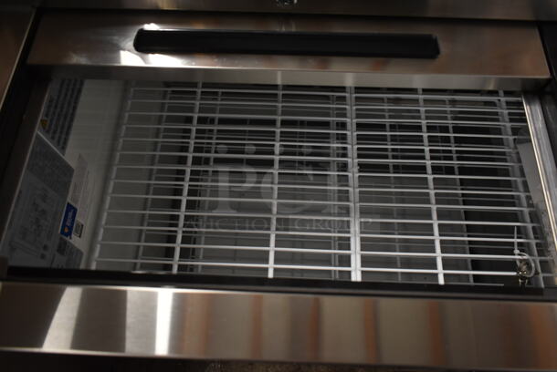 BRAND NEW SCRATCH AND DENT! 2023 Avantco 178GF50HCS Stainless Steel Commercial Back Bar Bottle Cooler w/ 2 Sliding Lids. 115 Volt, 1 Phase. Tested and Working! - Image 5 of 7