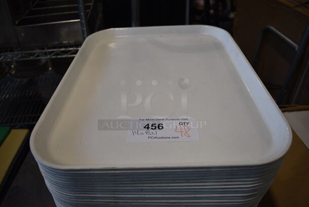 48 Camtray Cambro White Poly Food Trays. 14x18x1. 48 Times Your Bid! - Image 4 of 5