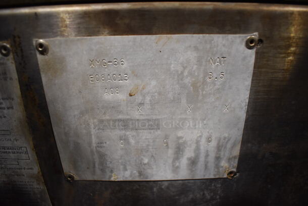 Bakers Pride XMG-36 Stainless Steel Commercial Countertop Natural Gas Powered Flat Top Griddle. 36x31x18 - Image 7 of 7