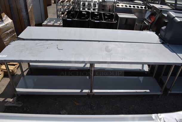 BRAND NEW SCRATCH AND DENT! Regency Stainless Steel 9' Table w/ Undershelf