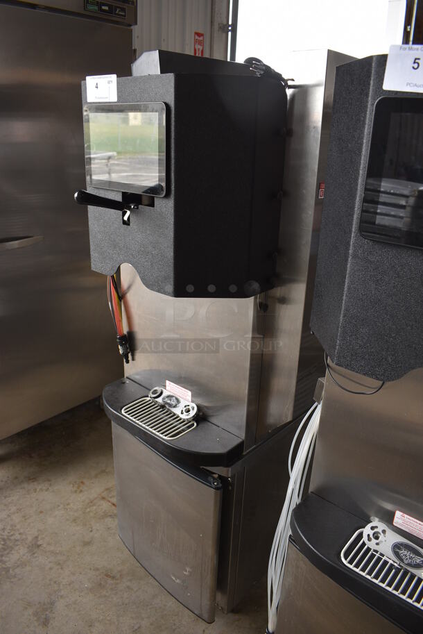 2017 Taylor Model C709-27 Stainless Steel Commercial Air Cooled Single Flavor Soft Serve Ice Cream Machine w/ Taylor Model C20100-WFB 10 Head Flavor Blast and Color Touch Panel for Flavor Burst on Commercial Casters. 208-230 Volts, 1 Phase. 23x33x61 - Image 4 of 11