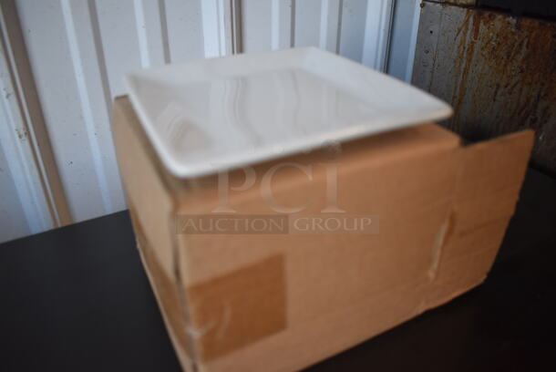 Box of 24 BRAND NEW Oneida White Ceramic Square Plates. 5x5x0.5 - Image 4 of 6