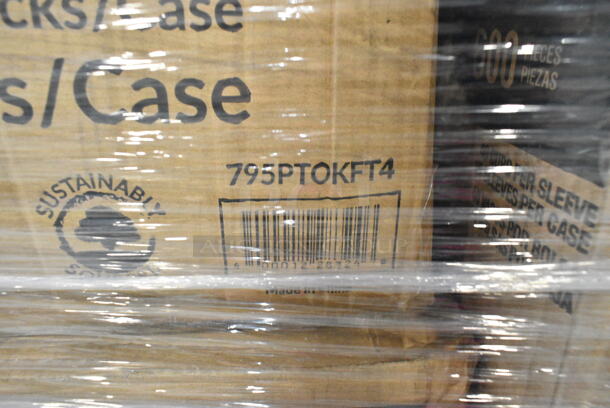 27 BRAND NEW Boxes Including 394365XL Noble Products Powder-Free Disposable Clear Vinyl Gloves for Foodservice - Extra Large - 1000/Case, 128HD8COMBO Choice Heavy Duty 8 oz. Microwavable Translucent Plastic Deli Container and Lid Combo Pack - 240/Case, 500TW12 Choice 12 oz. Translucent Thin Wall Plastic Cold Cup - 1000/Case, 5008W Choice 8 oz. Tall White Poly Paper Hot Cup - 1000/Case, 795PTOKFT4 Choice Kraft Microwavable Folded Paper #4 Take-Out Container 7 3/4" x 5 1/2" x 3 1/2" - 160/Case, 500TW12 Choice 12 oz. Translucent Thin Wall Plastic Cold Cup - 1000/Case, 127P150C Choice 1.5 oz. Clear Plastic Souffle Cup / Portion Cup - 2500/Case, 394385L Noble Products White Powder-Free Disposable Latex Gloves for Foodservice - Large - 1000/Case, 760VP130 Carnival King 130 oz. Popcorn Bucket - 150/Case, 500LFLAT Choice Clear Flat Lid with Straw Slot - 9, 12, 16, 20, and 24 oz. - 1000/Case. 27 Times Your Bid!  - Image 9 of 12