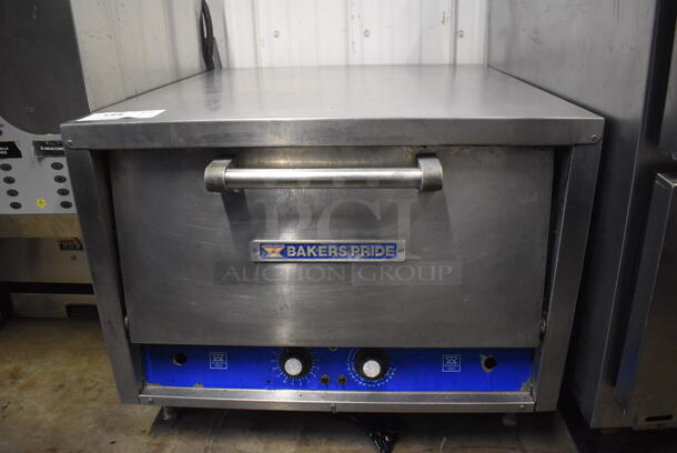 Bakers Pride Stainless Steel Commercial Countertop Pizza Oven w/ Cooking Stones. 208 Volts, 1 Phase. 26x28x21