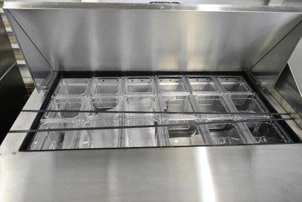 BRAND NEW SCRATCH AND DENT! 2024 True TFP-72-30M-D-6 Stainless Steel Commercial 6 Drawer Mega Top Refrigerated Sandwich Prep Table. 115 Volts, 1 Phase. Tested and Working! - Image 3 of 8