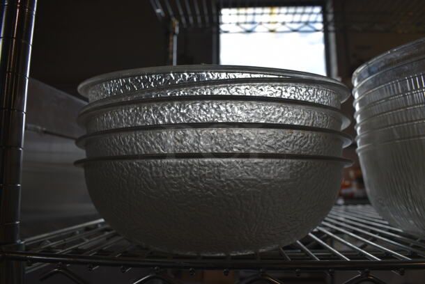 ALL ONE MONEY! Lot of 11 Clear Poly Bowls! 9x9x2.5 - Image 3 of 3