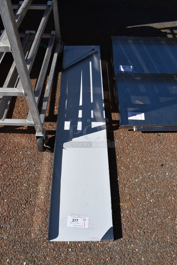 BRAND NEW! Stainless Steel Shelf w/ 2 Wall Mount Brackets. 60x12x3 - Image 2 of 4