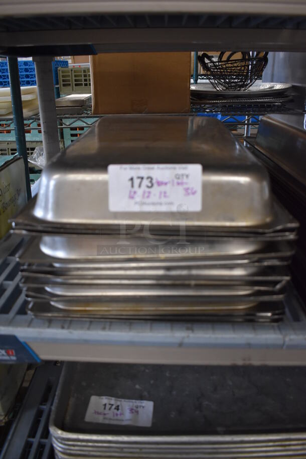 ALL ONE MONEY! Tier Lot of 36 Various Stainless Steel Drop In Bins. Includes 1/1x2.5  - Image 8 of 8