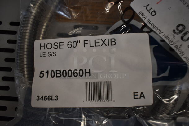 BRAND NEW SCRATCH AND DENT! T&S 510B0060H 60" Stainless Steel Flex Hose with Gray Handle and Polyurethane Liner - Image 3 of 3