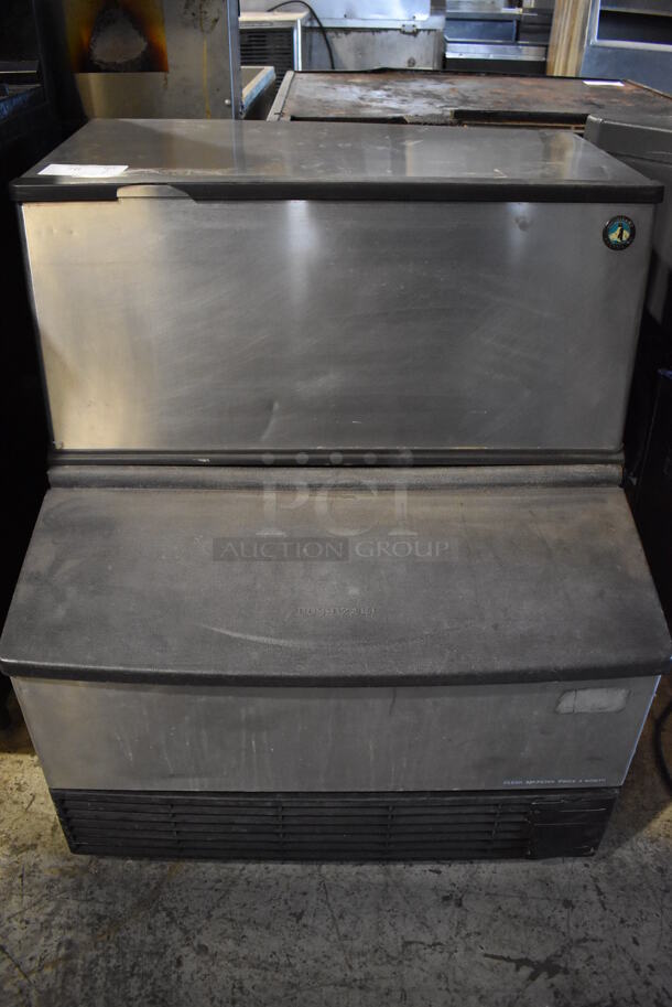 2010 Hoshizaki KM-260BAH Stainless Steel Commercial Ice Head on Bin. 115 Volts, 1 Phase. 31x30x35