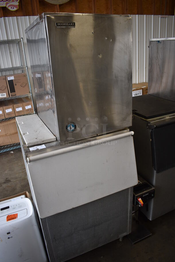 Hoshizaki KM-500MRF Stainless Steel Commercial Ice Head on Commercial Ice Bin and Remote Compressor. 115-120 Volts, 1 Phase. 31x35x77, 22x14x18 - Image 3 of 8