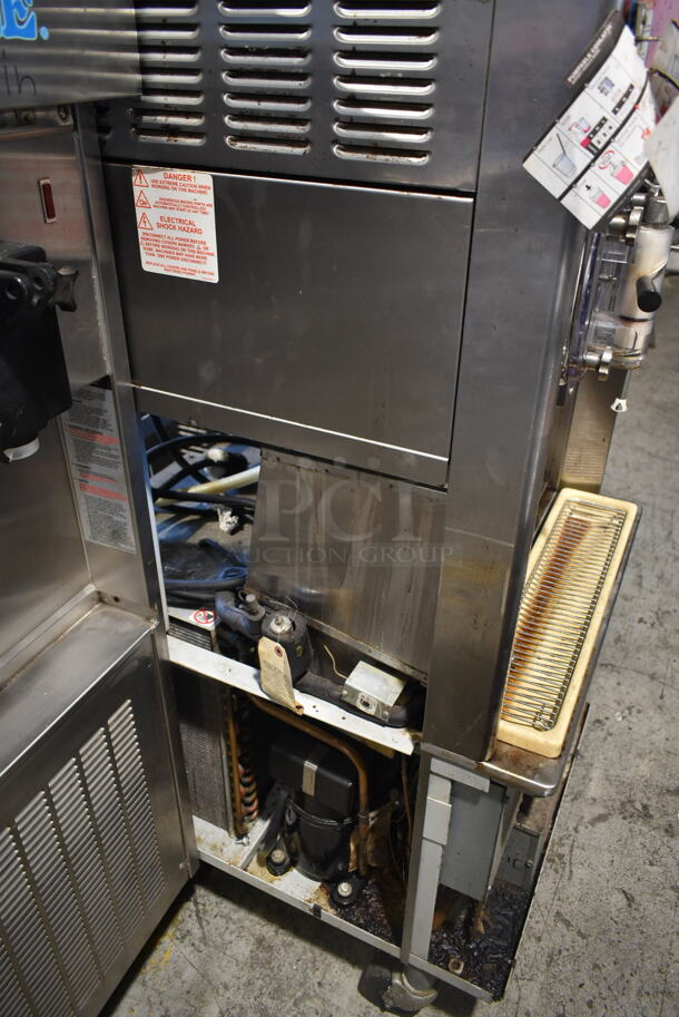 Taylor 342D-27 Stainless Steel Commercial Floor Style Air Cooled 2 Flavor Frozen Beverage Machine w/ Drink Mixer Attachment on Commercial Casters. 208-230 Volts, 1 Phase. - Image 8 of 8