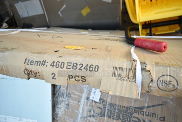 3 BRAND NEW SCRATCH AND DENT! Items; Regency 460EB2460 24" Wide NSF Black Epoxy Wire Shelf, Regency 600FT1272SS Stainless Steel Floor Trough and Regency 600CG48NAH 16 Gauge Wall Outside Corner Guard - 2" x 48". 3 Times Your Bid! May Be Missing Pieces. - Image 3 of 5