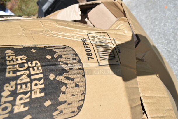 PALLET LOT of 20 BRAND NEW Boxes Including 760FF16 Choice 16 oz. French Fry Cup - 1000/Case, 394345XL Noble NexGen Powder-Free Disposable Black Hybrid 3 Mil Thick Gloves - 1000/Case, 485COLWNEON Choice 8 1/2" Colossal Neon Wrapped Straw - 1600/Case, 5013036HVY Lavex Hercules 20-30 Gallon 2 Mil 30" x 36" Low Density Heavy-Duty Black Can Liner / Trash Bag - 100/Case. 20 Times Your Bid!  - Image 8 of 12