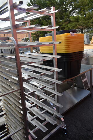 Metal Commercial #10 Can Transport Rack on Commercial Casters. 