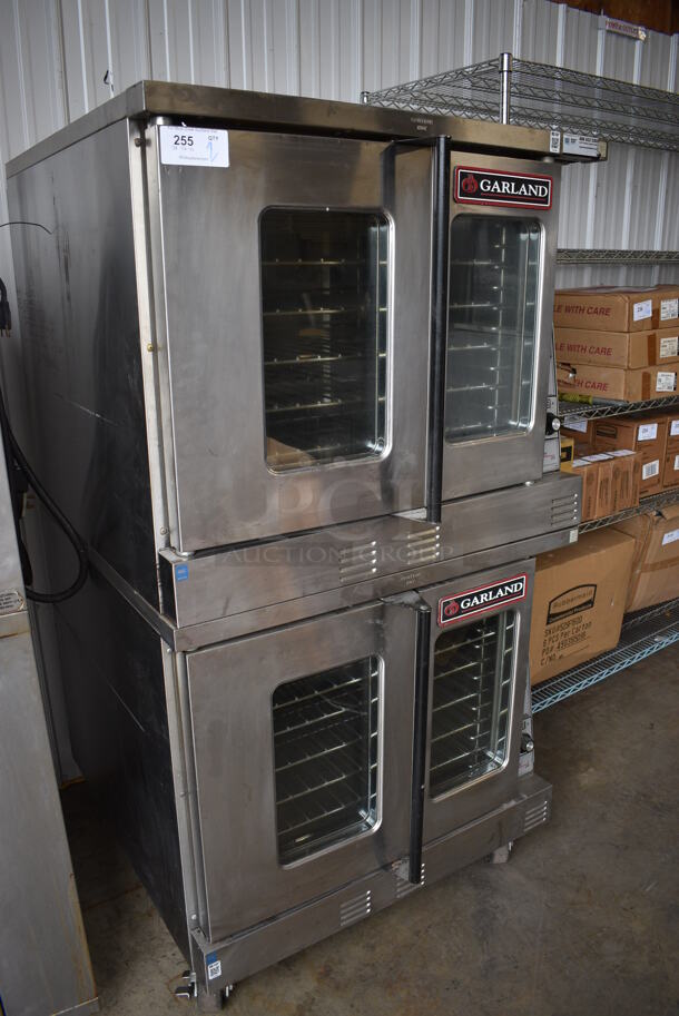 2 LATE MODEL Garland Master 200 Stainless Steel Commercial Electric Powered Full Size Convection Ovens w/ View Through Doors, Metal Oven Racks and Thermostatic Controls on Commercial Casters. 208 Volts, 3 Phase. 38x38x70. 2 Times Your Bid! - Image 2 of 9