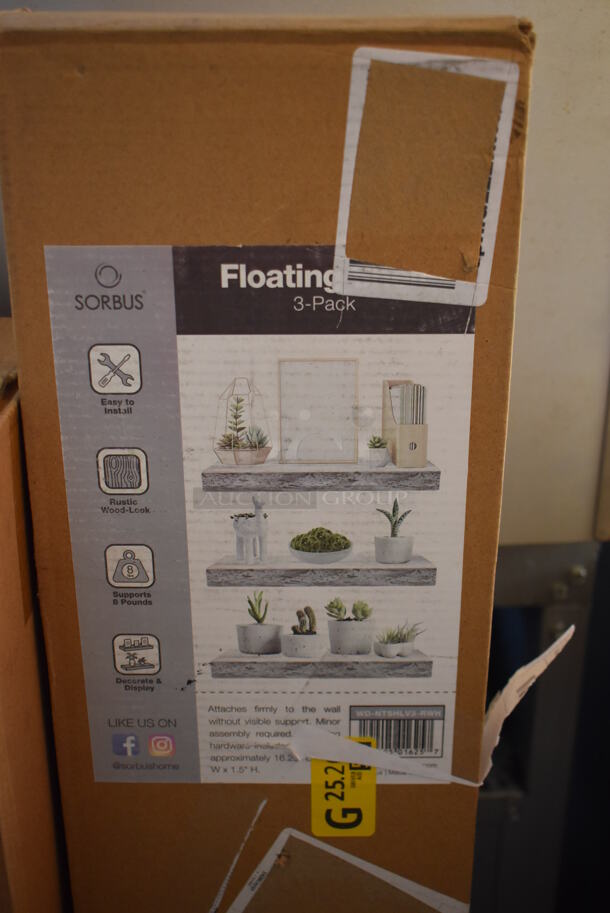 3 Various BRAND NEW IN BOX! Sorbus Floating Shelves. 3 Times Your Bid! - Image 6 of 6