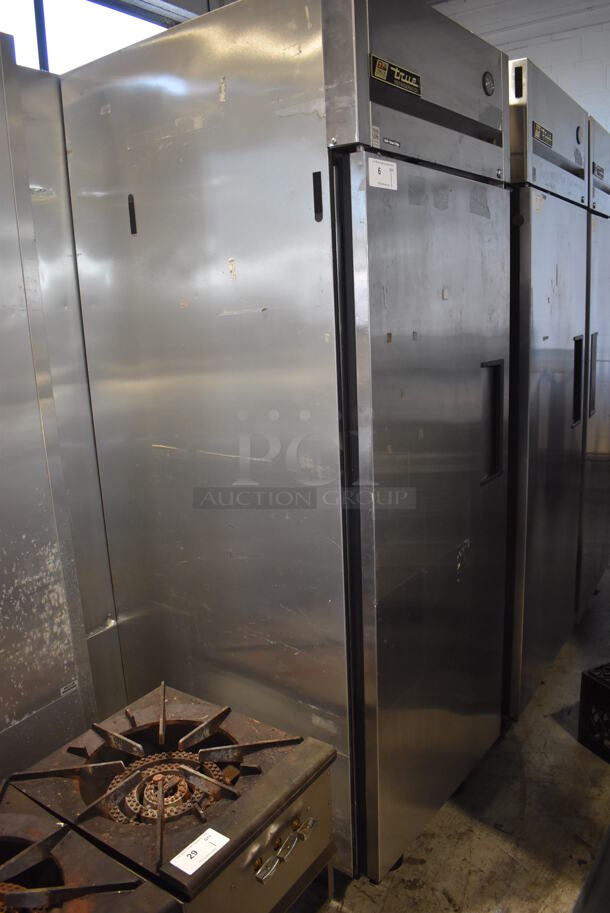 2011 True TG1R-1S Stainless Steel Commercial Single Door Reach In Cooler w/ Poly Coated Racks on Commercial Casters. 115 Volts, 1 Phase. 29x35x83. Tested and Working! - Image 2 of 5