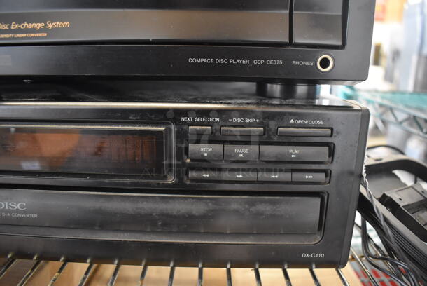 4 Units; Sony STR-DE197 FM Stereo FM AM Receiver, Sony TC-WE475 Stereo Cassette Deck, Sony CDP-CE375 Compact Disc Player and Onkyo DX-C110 Compact Disc Changer. Includes 17x10.5x5.5. 4 Times Your Bid! - Image 6 of 7