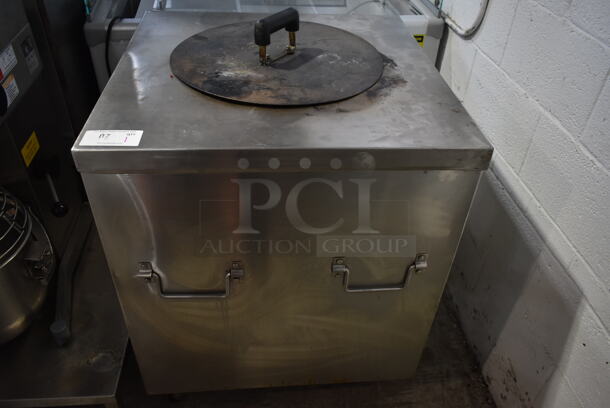 Stainless Steel Commercial Natural Gas Powered Tandoor / Tandoori Oven on Commercial Casters.