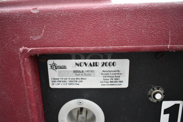 Novatek Novair 2000 Novair Air Scrubber/Negative Air Machine 2000-1000 CFM with HEPA Filtration.  - Image 11 of 11