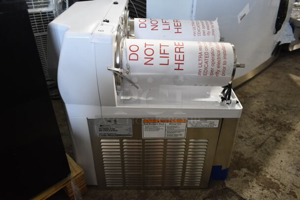 BRAND NEW SCRATCH AND DENT! 2023 Bunn Ultra NX White and Stainless Steel Commercial Countertop Double 3 Gallon Slushy Machine Base. 120 Volts, 1 Phase. Tested and Working! - Image 5 of 6