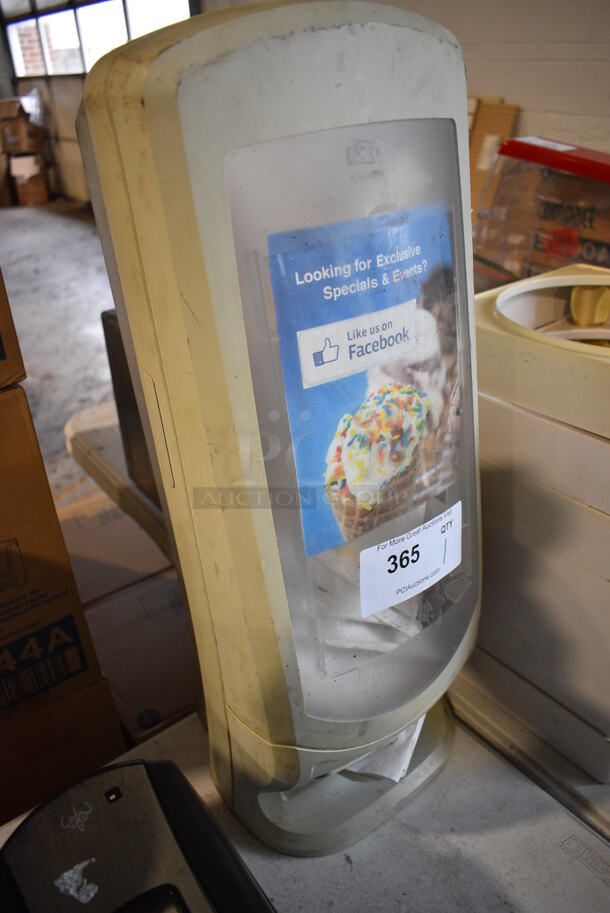 White and Clear Poly Napkin Dispenser. 9x7x25 - Image 2 of 2