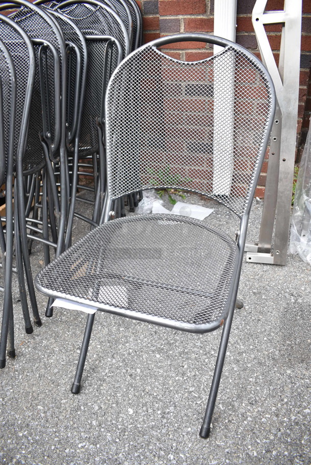 14 Kettler QH341620 Black Metal Folding Patio Chairs. 14 Times Your Bid! - Image 4 of 5