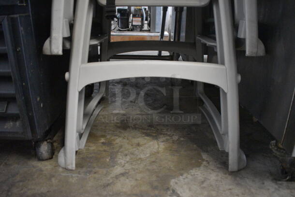 3 Gray Poly High Chairs. 22x24x48. 3 Times Your Bid!  - Image 4 of 4