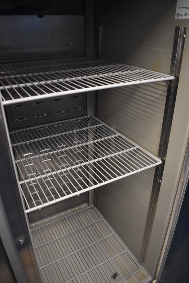 2014 Hoshizaki CF2B-FS ENERGY STAR Stainless Steel Commercial 2 Door Reach In Freezer w/ Poly Coated Racks on Commercial Casters. 115 Volts, 1 Phase. 55x33.5x79. Tested and Working! - Image 5 of 6