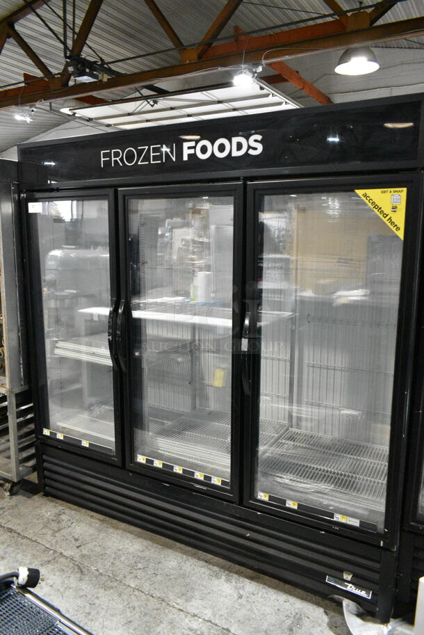 2017 True GDM-72F-HC Metal Commercial 3 Door Reach In Freezer Merchandiser w/ Poly Coated Racks. 115/208-230 Volts, 1 Phase.  - Image 2 of 7