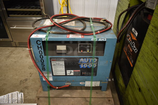 Hertner TN-12-450 Auto 1000 Metal Industrial Forklift Battery Charger. 208/240/480 Volts, 3 Phase. 