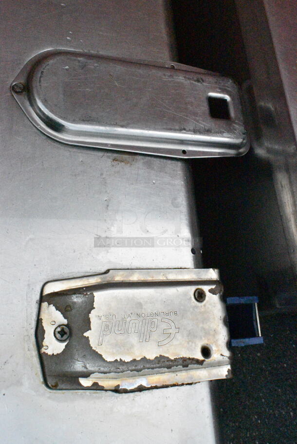 Stainless Steel Table w/ 2 Commercial Can Opener Mounts, Under Shelf and Pan Rack.  - Image 3 of 4