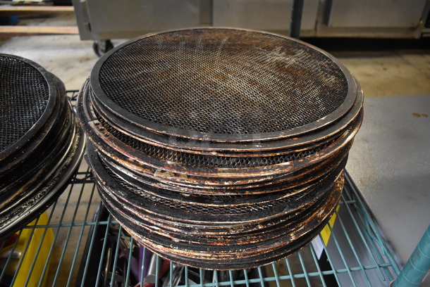 ALL ONE MONEY! Tier Lot of 53 Various Metal Baking Pans and Pizza Screens. Includes 16x16, 17x17 - Image 2 of 4