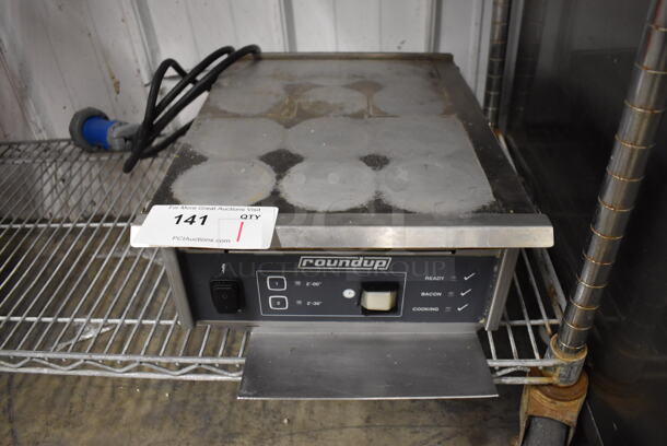 Roundup Stainless Steel Commercial Countertop Electric Powered Flat Top Griddle. 13x20x7. Cannot Test Due To Plug Style - Image 1 of 4