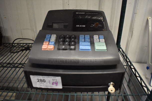Sharp XE-A106 Countertop Electronic Cash Register. 13x15x10 - Image 2 of 4